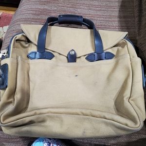 Filson tan rugged twill briefcase style 257